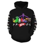 FBMQL 3D Print Hoodies Horror Game Hoodie Pullover Sweatshirts Unisex Game Pattern Warm Hoodie C-XL