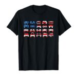 American Flag Gamer July 4th Video Games USA Patriotic Pride T-Shirt