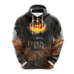 My Sky Game Elden Ring Hoodie Pullover Long Sleeve Hooded Sweatshirt for Men Women Brown