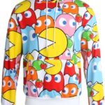 Pac-Man Men’s Sweatshirt – Vintage Retro Arcade Video Game Hoodie Sweatshirt – Mens Novelty Fleece Pullover Sweatshirt (S-XL), Size Medium, Pac-Man Allover