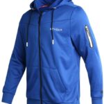 Spyder Men’s Active Sweatshirt – Performance Tech Fleece Zip Hoodie Sweatshirt – Workout Full Zip Track Jacket for Men (S-XL), Size Large, Game Royal