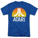Atari Video Game Retro Logo Vintage Gaming Console T Shirt & Stickers (Large)
