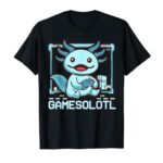 Funny Gamesalotl Cute Axolotl Video Gamer Men Youth Boy Kids T-Shirt