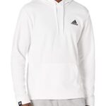 adidas Men’s Game and Go Pullover Hoodie, White/White, Large