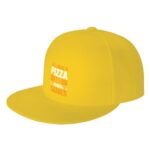 All I Need is Pizza and Video Games Pizza Trucker Hat for Men Snapback Hats Baseball Cap Flat Brim Hats Yellow