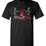 It’s All Fun and Games Graphic Novelty Sarcastic Funny T Shirt L Black