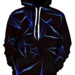 Aueoero 3D Print Hoodies for Teen Boys Pullover Hoodie Sweatshirt for Birthday Gift (US, Alpha, Large, X-Large, Regular, Regular, Black blue)