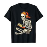 Halloween Skeleton Gamer Video Gaming Boys Men Kids Tees T-Shirt