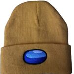 BTC Video Game Among Us Impostor Fashion Trend Classic Winter Warm Knit Hat Beanie Cap for Children Adults Adolescents Cap (Visor, Yellow)