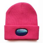 Generic BTC Video Game Amung Us Impostor Fashion Trend Classic Winter Warm Knit Hat Beanie Cap for Children Adults Adolescents Cap (Visor, Hot Pink)