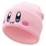 JILANI HANDICRAFT Kid-by Beanie Cute Anime Hat Kawaii Accessories Beanie Slouchy Embroided Face Knit Hats for Adult (Acrylic, Pink)