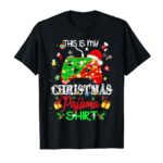 This Is My Christmas Pajama Shirt Video Game Santa Hat Boys T-Shirt