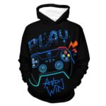 Guhothli Video Game Teen Novelty Hoodies 3D Printed Boy’s Hooded Sweatshirt Cool Pullover Hoody with Kangaroo Pocket, M