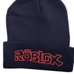 Anime Video Game Fashion Trend Classic Winter Warm Knit Hat Blox Beanie Cap Children Adults Adolescents Cap Navy Blue