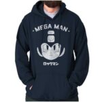 Brisco Brands Classic Video Game Mega Man RockMan Hoodie Sweatshirt Women Men Navy