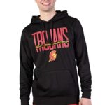 Ultra Game mens 240 Gsm Poly Dri Fleece Pullov Hooded Sweatshirt, Black, Large