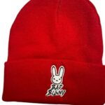 Anime Video Game Bunny Hip Hop Bad Fashion Trend Classic Winter Warm Knit Hat Beanie Cap Children Adults Adolescents Cap Red