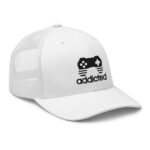 Generic Addicted Video Gamer Hat Video Game Controller Gaming Gift Trucker Hat Cap White