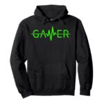 Gamer Heartbeat Video Games Gaming Teenager Graphic Pullover Hoodie