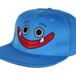 Culture Fly Poppy Playtime Huggy Smile Adjustable OSFM Snapback Hat Cap for Men and Women Blue