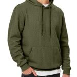 JMIERR Men’s Casual Pullover Hoodies Graphic Drawstring Pattern Hooded Sweater with Kanga Pockets, XL A Green