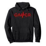 Gamer Heartbeat Video Games Gaming Teen Boys Girls Men Women Pullover Hoodie