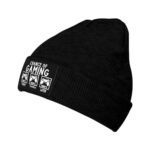 YVNUM Video Game Winter Beanie Hats for Men Women,Warm Cozy,Knitted Cuffed Skull Cap Black