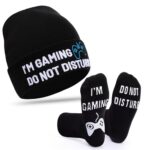 Gamer Gifts Gamer Socks Beanie Hat Baseball Cap,Funny Stocking Stuffers for Teens Boys Kids Dad Men Game Lovers