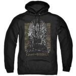 LOGOVISION Game of Thrones Iron Throne Unisex Adult Pull-Over Hoodie,Black, X-Large