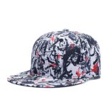 Quanhaigou Red Dancing Stars Snapback,Fashion Graffiti Baseball Cap Black Flexible Arrow Plain Adjustable Hats, Black Red White, One Size