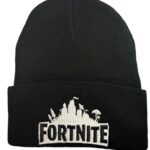 Video Game Player Fortnit Building V-Bucks Fashion Trend Classic Winter Warm Knit Hat Beanie Cap Nite Children Adults Adolescents Cap Black