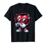 Funny Heart Gaming Valentines Day Men Women Boys Girl Gamer T-Shirt