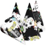 WERNNSAI Video Game Birthday Party Hats – 12 PCS Gaming Party Supplies Paper Cone Hats Party Headwear for Kids Boys Gamer Party Decoration