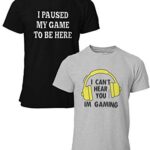 BROOKLYN VERTICAL 2-Pack Video Gamer Gaming Short Sleeve Crew Neck T-Shirt with Chest Print | Soft Cotton Graphic Tees Sizes S-XL (Combo D, L)