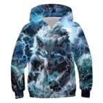 Belovecol Boys Hoodies Funny 3D Print Pullover Stylish Long Sleeve Sweatshirts Hoody with Big Pocket Game Party Size 9-11