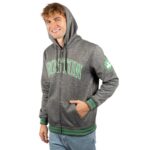Ultra Game Men’s Standard Soft Fleece Full Zip Jacket Hoodie, Heather Charcoal, Large