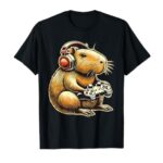 Capybara Cool Gamer Gifts for Gamers Men Boys Gaming Apparel T-Shirt