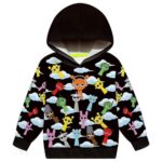 Rogkidha Boys Girls Cartoon Hoodies Music Game Sweatshirt Little Kids Music Adventure Hoodie 3D Graphic Fashion Sweatshirts Long Sleeve Novetly Clothes Black