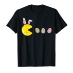 Video Game Eating Easter Eggs Retro Gamer Men Boys Kids Teen T-Shirt