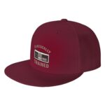 Haebfsl Classically Trained Retro Video Games Flat Brim Baseball Cap,Classic Snapback Hat for Men & Women,Dark Red