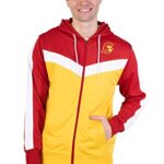 Ultra Game mens 240 Gsm Dri Fleece Fullzip Hooded Sweatshirt, Cardinal Red, Large