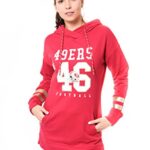 Ultra Game Women’s Standard Tunic Hoodie Pullover Sweatshirt Terry, Team Color, X-Large