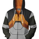 Baycon Unisex Game Dr.Gordon Freeman Hoodie Sweatshirt Cosplay Costume Pullover Top, As Show, Large
