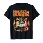 Gaming Houses Humans Funny Rpg Parody Gamer Men Boys Kids T-Shirt