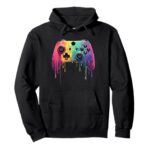 Colorful Video Game Controller Tie Dye Cool Gamer Gaming Tee Pullover Hoodie