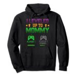 I Leveled Up To Mommy Gamer Funny Soon To Be Mom Pullover Hoodie