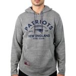 Ultra Game NFL New England Patriots Mens Fleece Hoodie Pullover Sweatshirt Vintage Logo, Gray Snow, Small