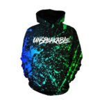 Wukcuod Fashion merch for kids boys,5-16 Year 3D Printed Game Pullover Hooded Sweatshirts Novelty Pattern Hoodies for Teens Boys & Girls 15-16 Years