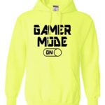 Go All Out Small Safety Green Mens Gamer Mode On Funny Gift For Gaming Lovers Sweatshirt Hoodie